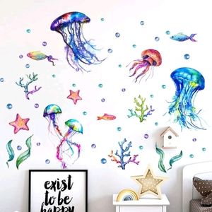 Colorful Jellyfish Wall Decals